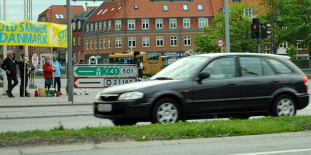 Demonstration på Viby Torv