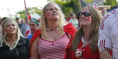 VM på storskærm i Friheden - Danmark...