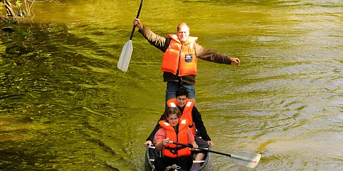 På kanotur midt i Århus