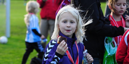 Efterårets sidste træning for de små