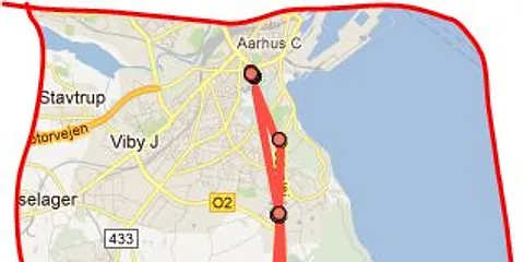 Århus omegn set fra bil januar 2012