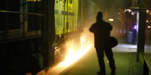 Skinneslibning februar 2012