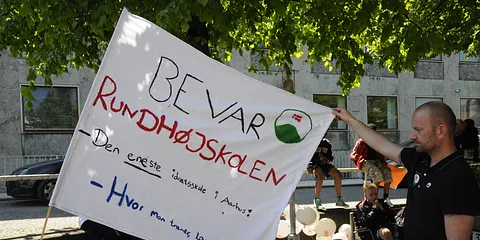 Rundhøjskolen protesterede 23. maj 2012