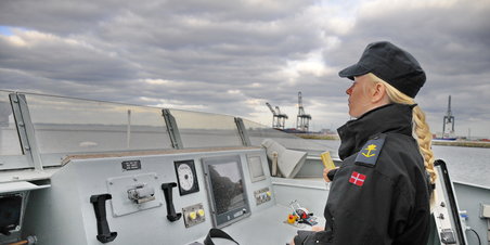 Med 13 Knob på Århusbugten om bord på Marinehjemmeværnets skib Brigaden den 31. maj 2012