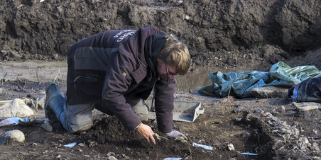 Udgravning af gravhøj ved Skejby Sygehus