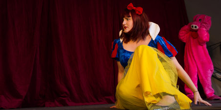 Snehvide i Byparken torsdag under Festugen