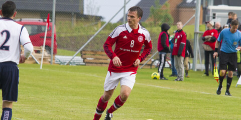 Oldboys-landsholdet til indvielse af Lystrup idrætsanlæg