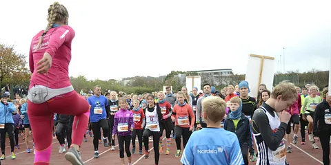 Hjerteløb 2014, start/mål-området 