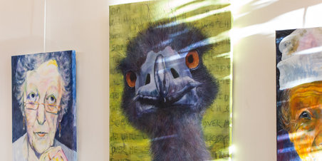 Maleriudstilling Balkongalleriet i Kvickly Odder 06-12-2014