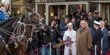 Dronning Margrethe blev hyldet i Aarhus 08-04-2015