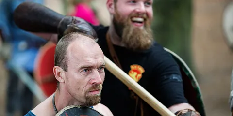 Forberedelser til Vikingemarkedet i Moesgård