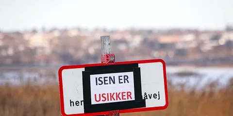 Vinter ved Egå Engsø