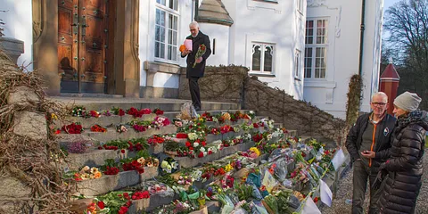 Blomster ved Marselisborg slot
