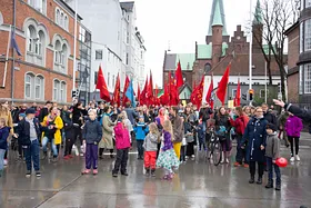 1. maj på Rådhuspladsen og Havnepladsen.