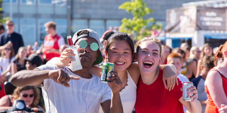 Danmark - Frankrig på storskærm