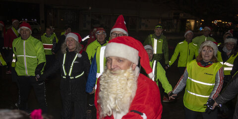 Aarhus 1900 sidste træningstur omkring juletræet