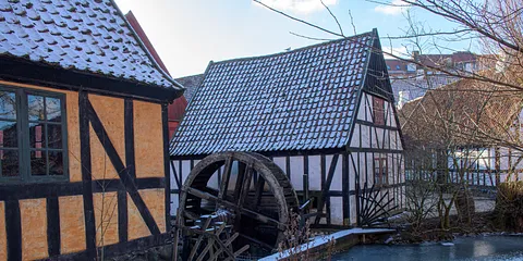 Den Gamle By i vinterkulde