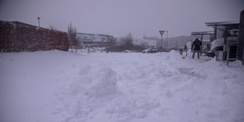 Snestorm over Hjortshøj
