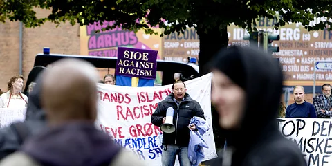 Demonstration på Rådhuspladsen